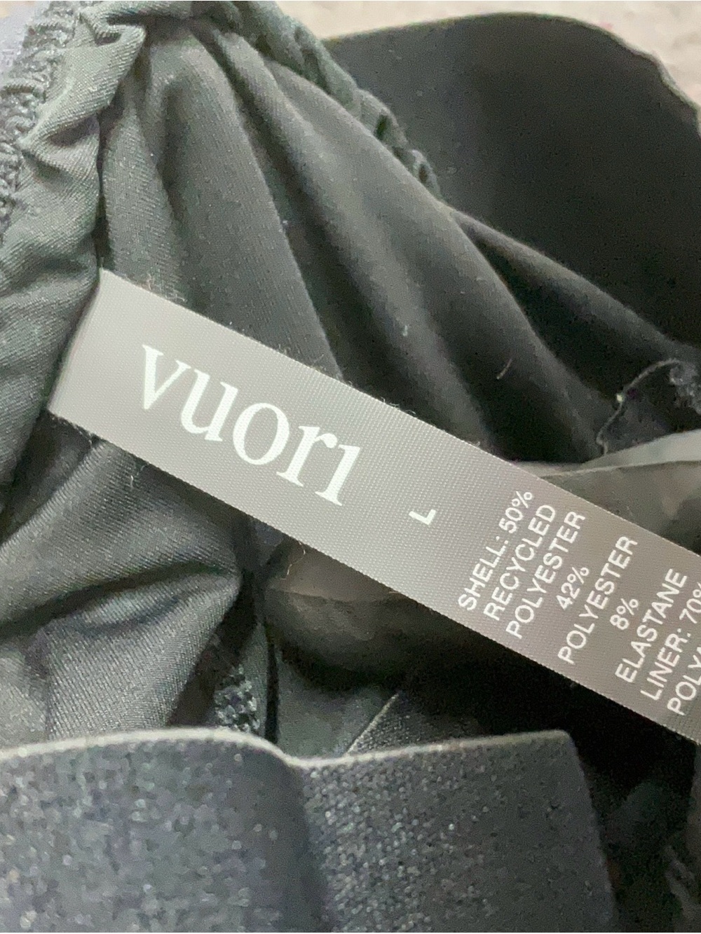 Women's Vuori Black Athletic Layered Running Shorts - Picture 3 of 4